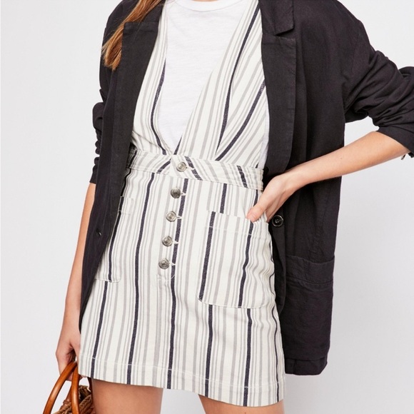 Free People Old School Overall Dress - Picture 1 of 6